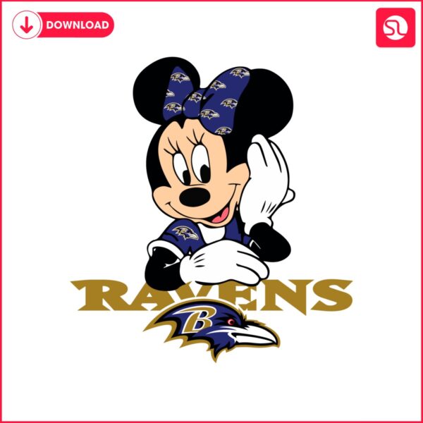 minnie-mouse-baltimore-ravens-football-svg