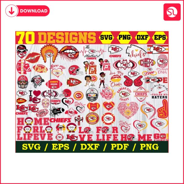 70-designs-kansas-city-chiefs-football-svg-bundle