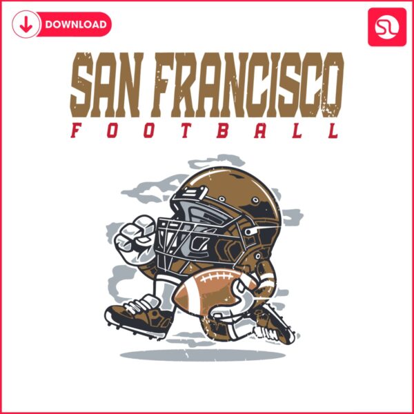 San Francisco football mascot, featuring the iconic San Francisco 49ers SVG logo.