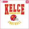 The Kansas City Chiefs logo for kelce kansas city football.