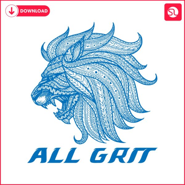 vintage-nfl-all-grit-lions-logo-svg