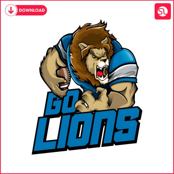Represent your team spirit with the Detroit Lions SVG, featuring the iconic football mascot of the Lions.