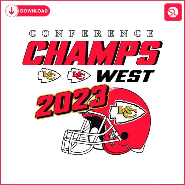 kansas-city-chiefs-conference-champs-west-2023-svg