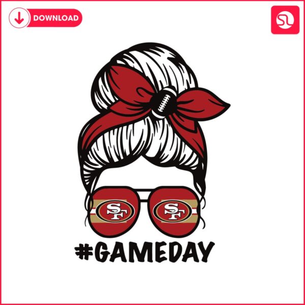 san-francisco-49ers-messy-bun-mom-game-day-svg