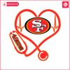 san-francisco-49ers-heart-stethoscope-svg
