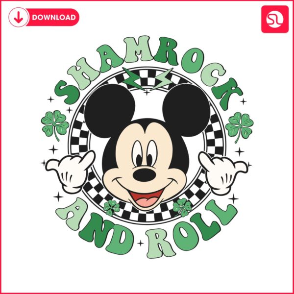 mickey-shamrock-and-roll-patricks-day-svg