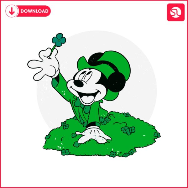 disney-retro-mickey-mouse-four-leaf-clover-svg