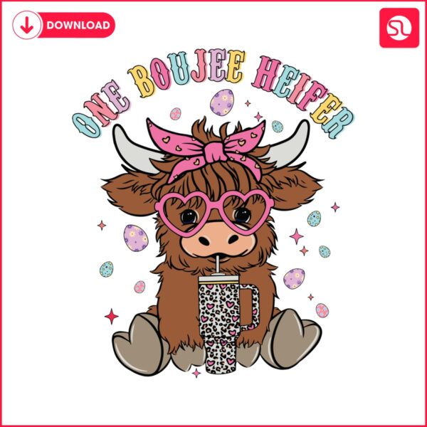 cute-easter-highland-cow-one-boujee-heifer-svg