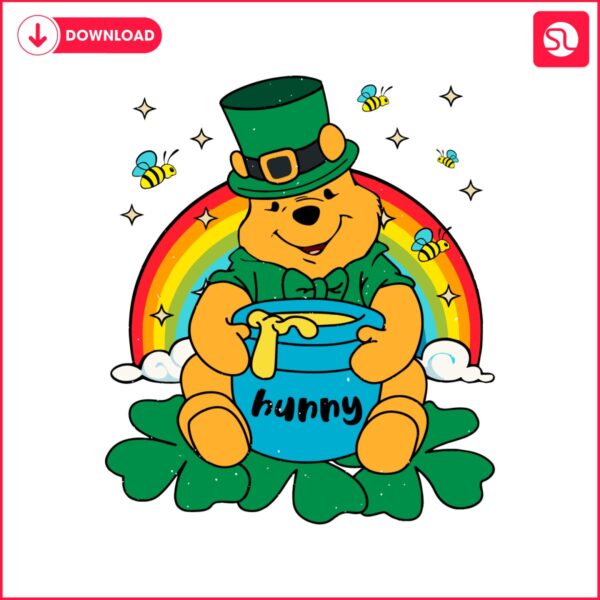 winnie-the-pooh-and-hunny-with-shamrock-png