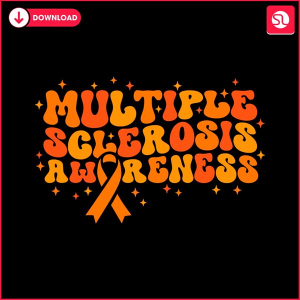 multiple-sclerosis-awareness-orange-ribbon-svg