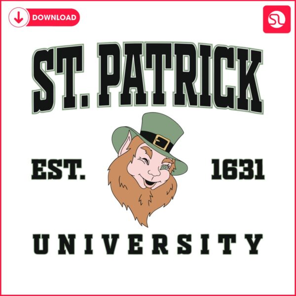 leprechaun-st-patricks-university-est-1631-svg