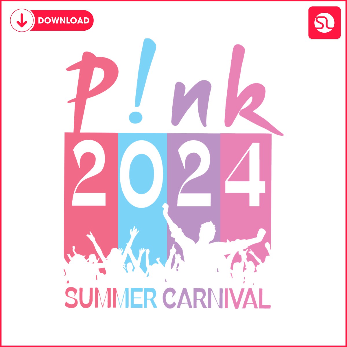 Retro Pink Summer Carnival 2024 SVG SVGLand