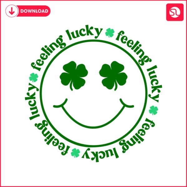 feeling-lucky-smiley-face-shamrock-svg