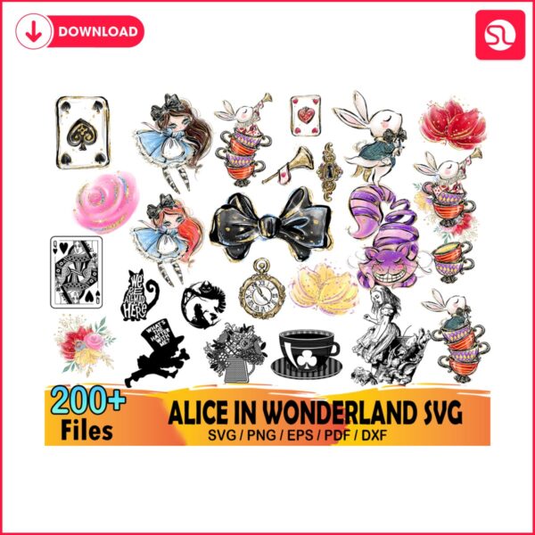 200-files-alice-in-wonderland-bundle-svg