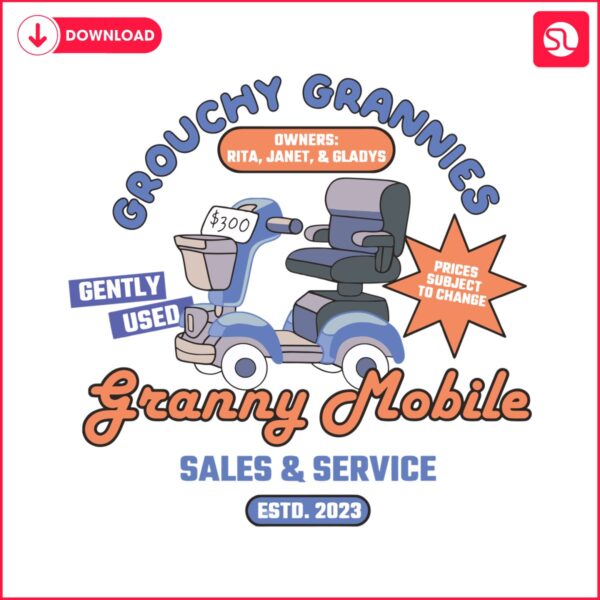 bluey-grouchy-grannies-granny-mobile-svg