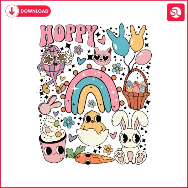 hoppy-easter-doodles-bunny-rainbow-egg-svg