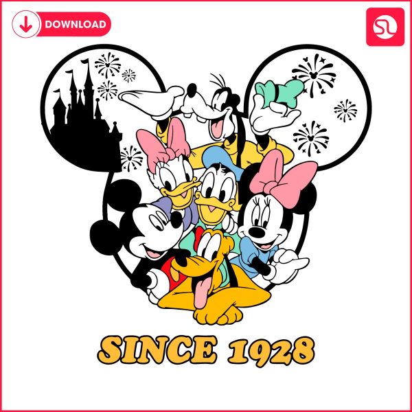 retro-mickey-and-friends-since-1928-svg
