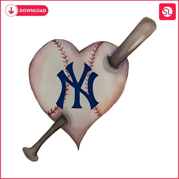 new-york-yankees-baseball-bat-heart-png