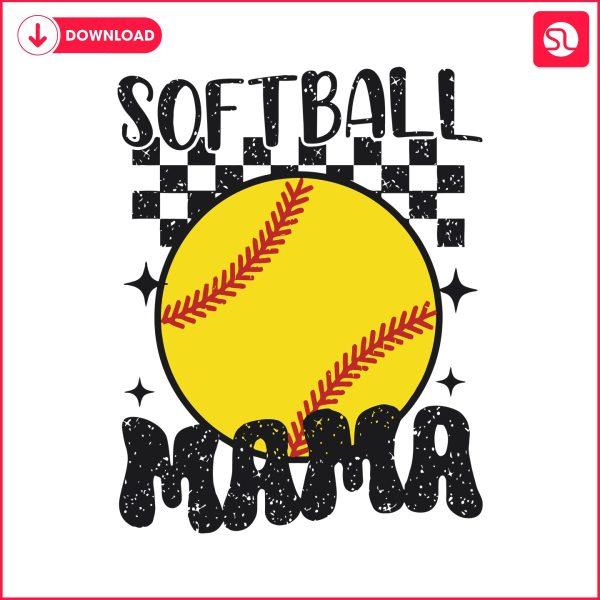 retro-softball-mama-baseball-checkered-svg
