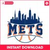 retro-new-york-mets-baseball-skyline-svg