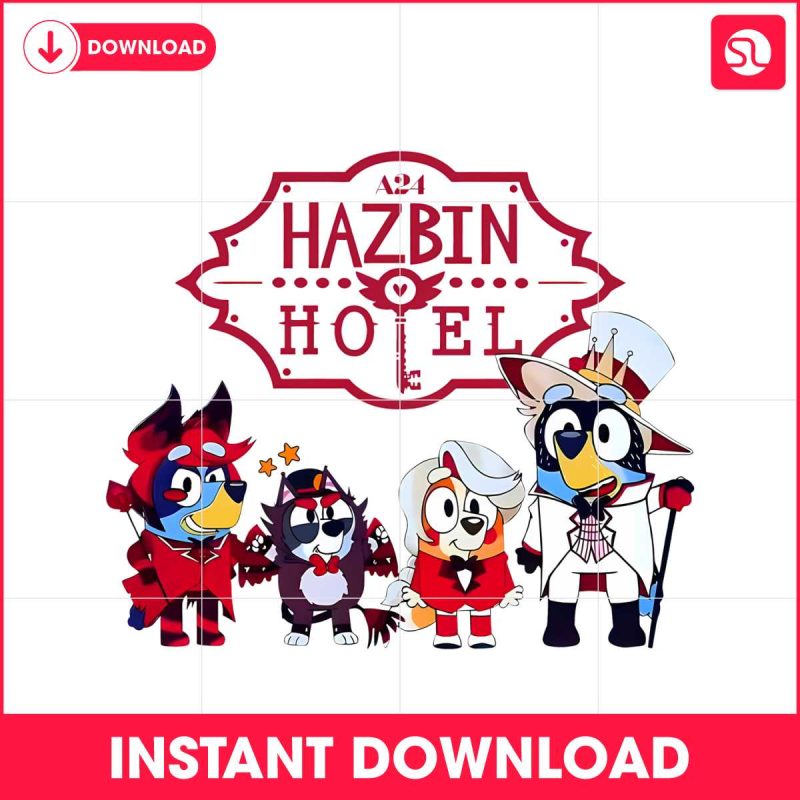 Funny Bluey Family Hazbin Hotel PNG - SVGLand