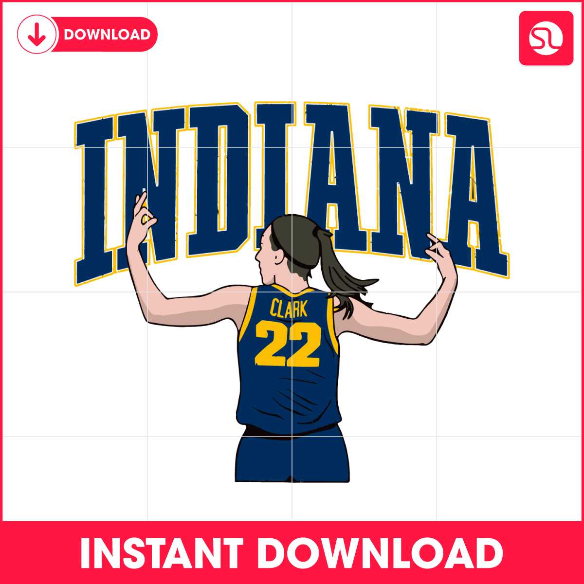 Retro Caitlin Clark Indiana Basketball SVG SVGLand