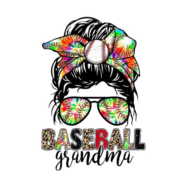 baseball-grandma-messy-bun-png