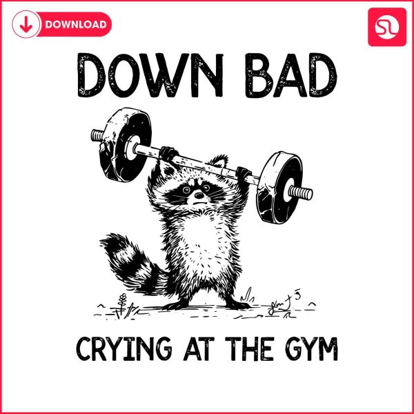 racoon-down-bad-crying-at-the-gym-svg