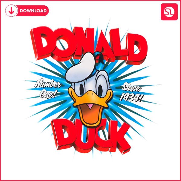 donald-duck-number-one-since-1934-90th-birthday-png