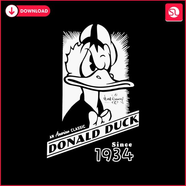 retro-donald-duck-since-1934-svg