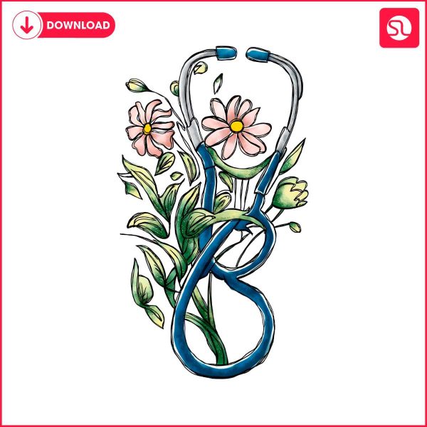 floral-stethoscope-registered-nurse-png