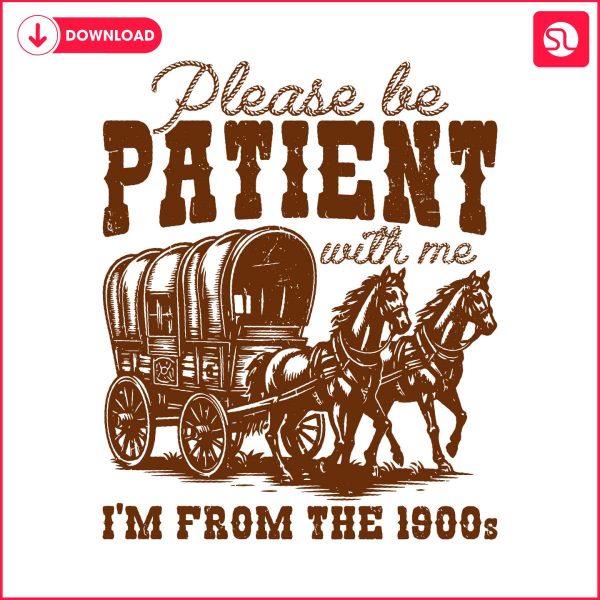 retro-horse-please-be-patient-with-me-svg