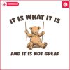 bear-meme-it-is-what-it-is-and-it-is-not-great-svg