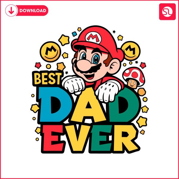 best-dad-ever-super-mario-svg