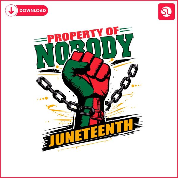 retro-property-of-nobody-juneteenth-black-history-svg