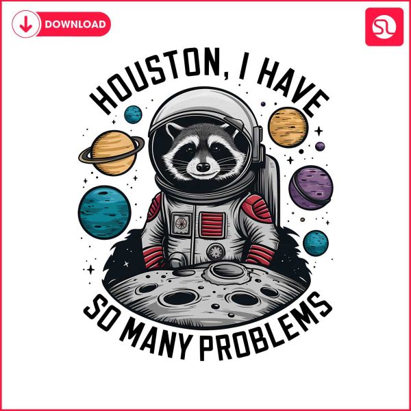 funny-raccoon-houston-i-have-so-many-problems-png