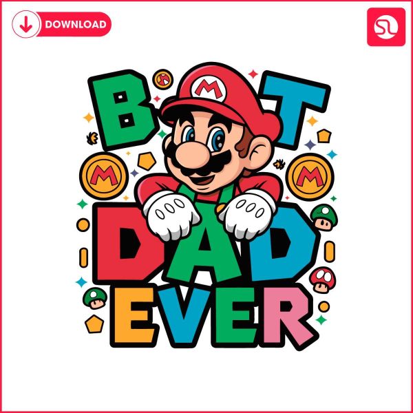 best-dad-ever-mario-dad-svg