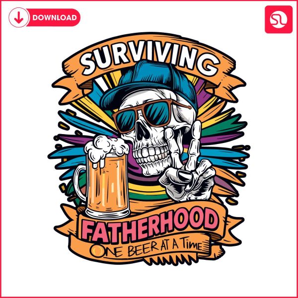 surviving-fatherhood-one-beer-at-a-time-skeleton-dad-png