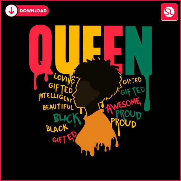 retro-juneteenth-queen-black-history-svg