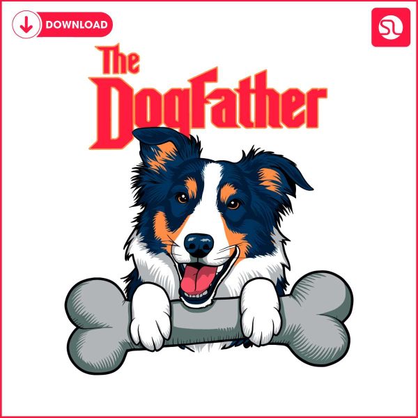 the-dogfather-playing-with-a-bone-svg