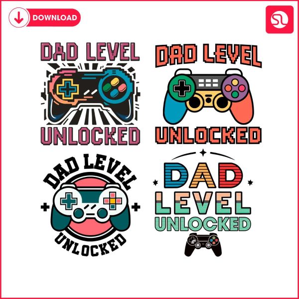 retro-dad-level-unlocked-svg-bundle