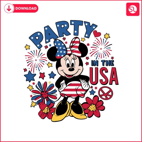 party-in-the-usa-cute-minnie-mouse-svg