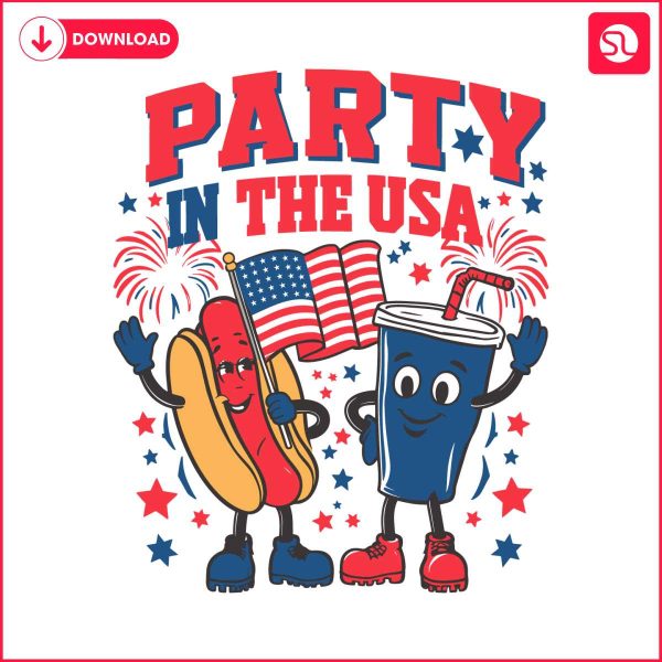 party-in-the-usa-patriotic-hotdog-and-soda-cup-svg