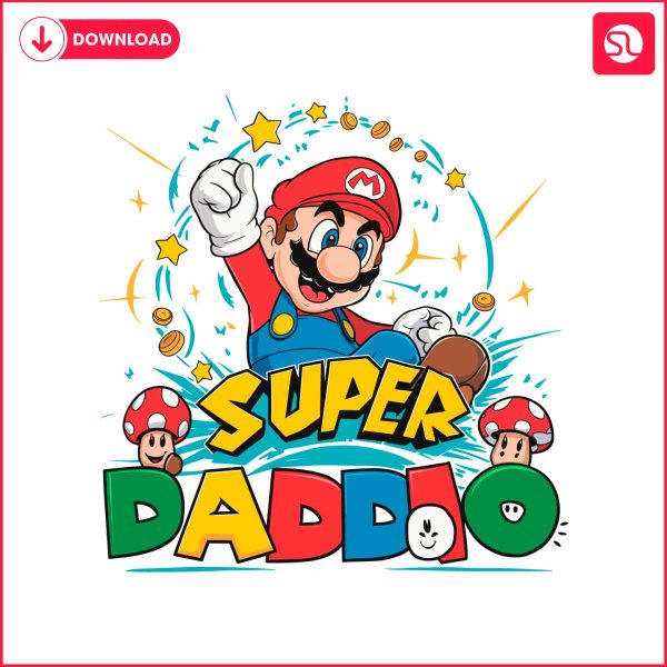 fathers-day-super-daddio-mario-svg