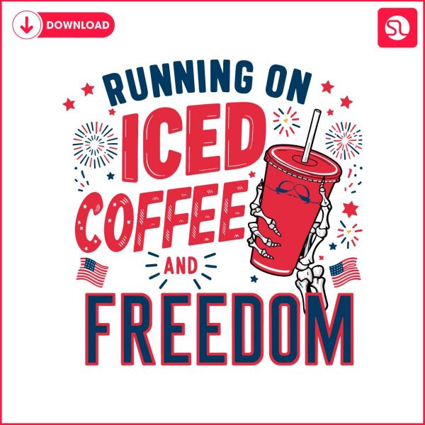 retro-running-on-iced-coffee-and-freedom-party-svg