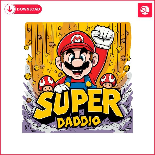 super-daddio-funny-dad-mario-svg