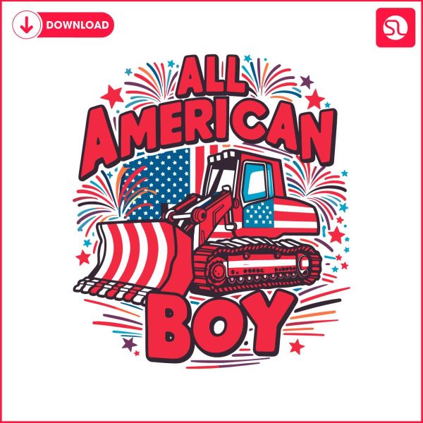 all-american-boy-patriotic-excavator-svg
