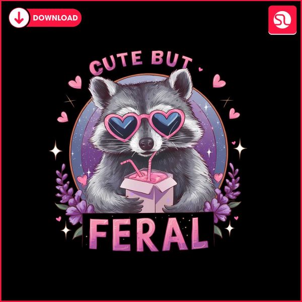 floral-racoon-cute-but-feral-png