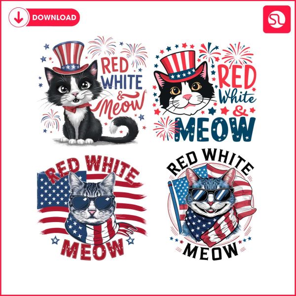 red-white-and-meow-svg-png-bundle