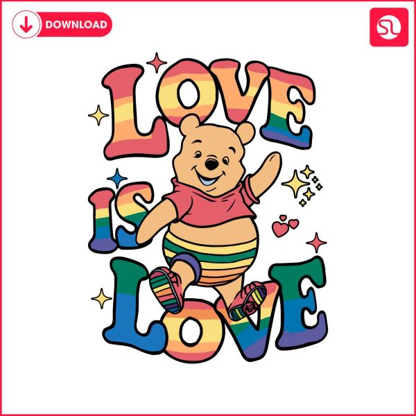 winnie-the-pooh-love-is-love-pride-month-svg